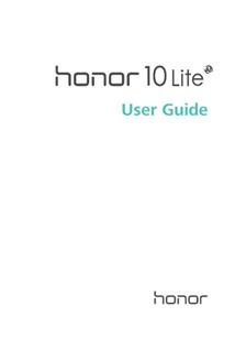 Huawei Honor 10 Lite manual. Tablet Instructions.